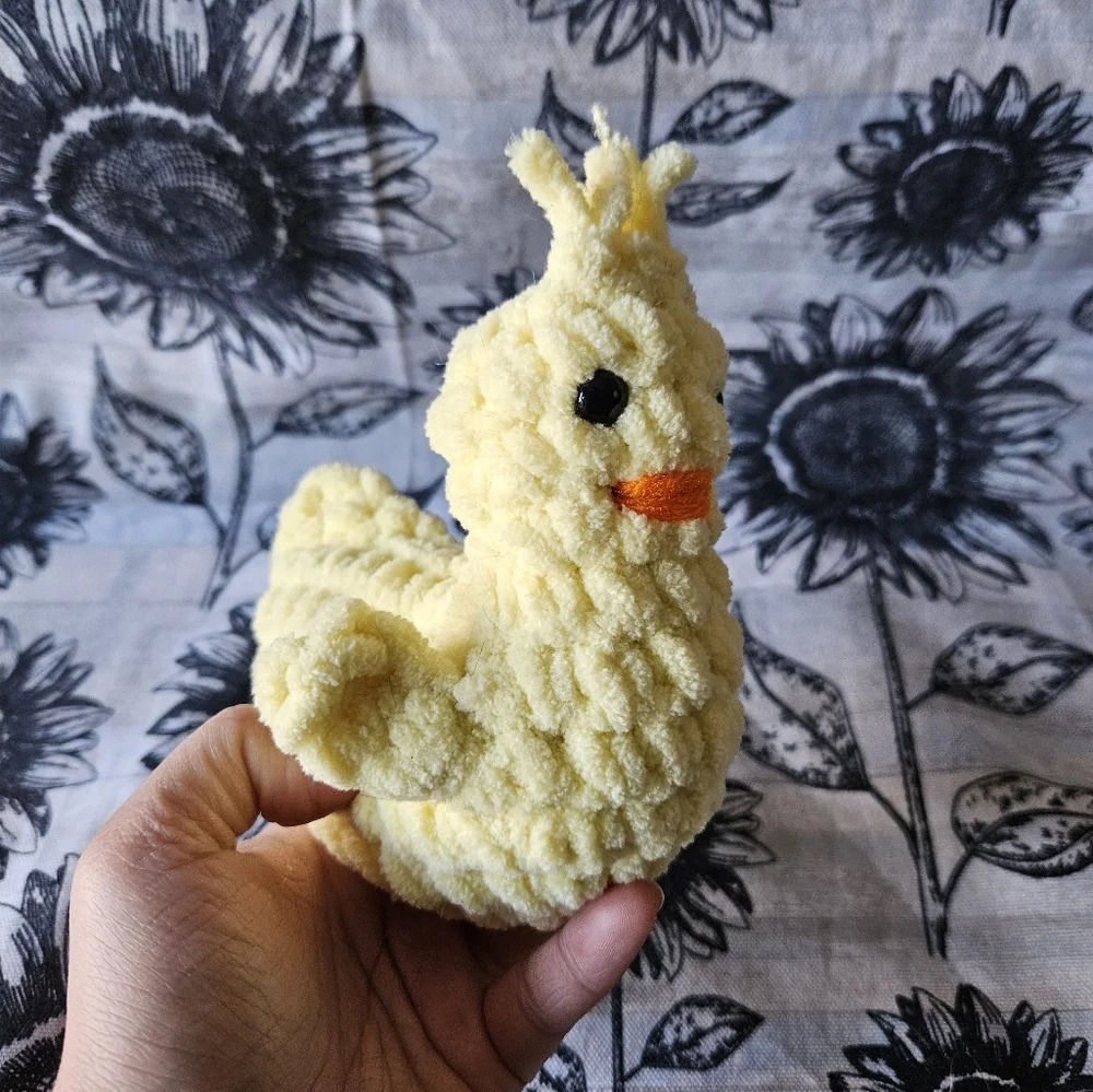 Crochet Light Yellow Baby Chick Amigurumi Plushie - Picture 1 of 13